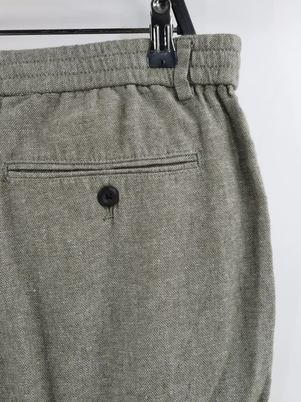 NWT Banana Republic Pants 34x28 Athletic fit Tapered Linen Cotton Herringbone